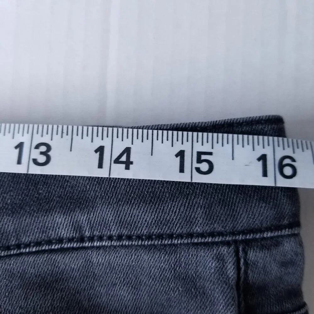 J Jill Womens Denim 5 Pocket Leggings Jeggings Vintage Black Wash Grunge Moto 10 - Picture 8 of 12